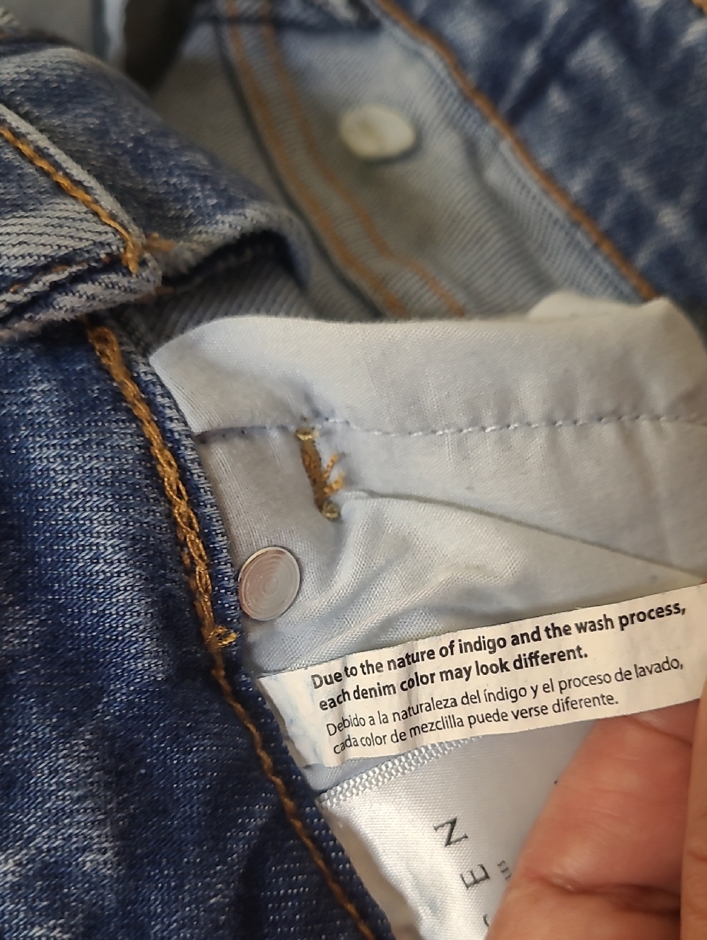 RISEN Straight Leg High-Rise Jeans in Distressed Blue61%cotton used good.9/29. - Picture 15 of 15